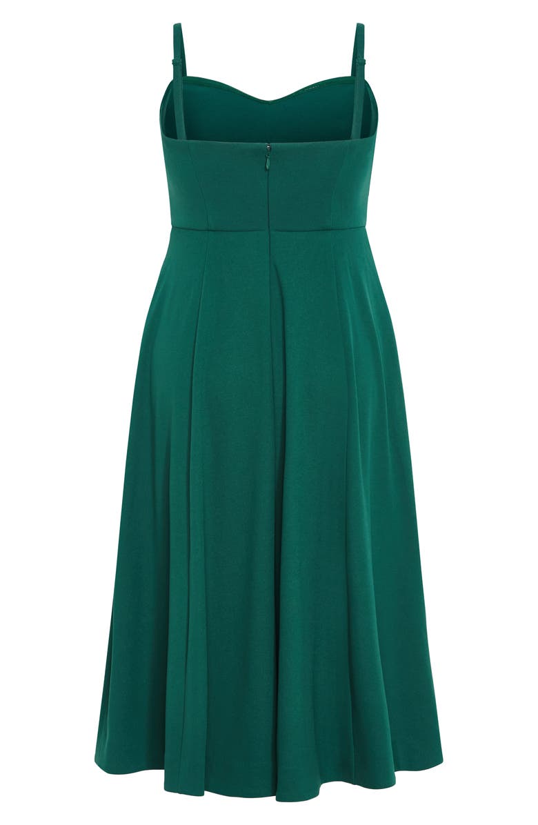 City Chic Pleated Sleeveless Maxi Dress, Alternate, color, Sea Green