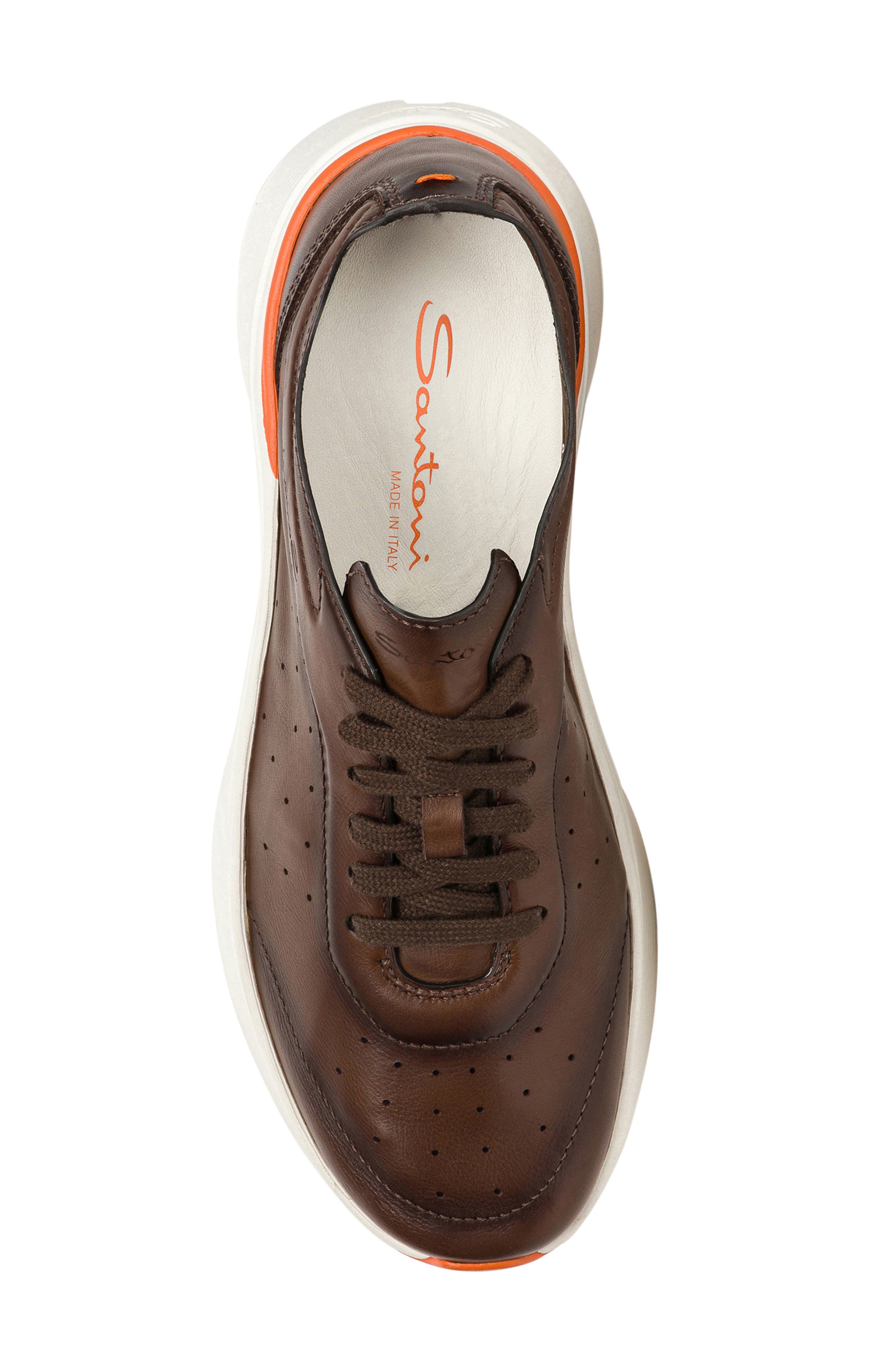 Santoni Bounce Sneaker, Alternate, color, Brown