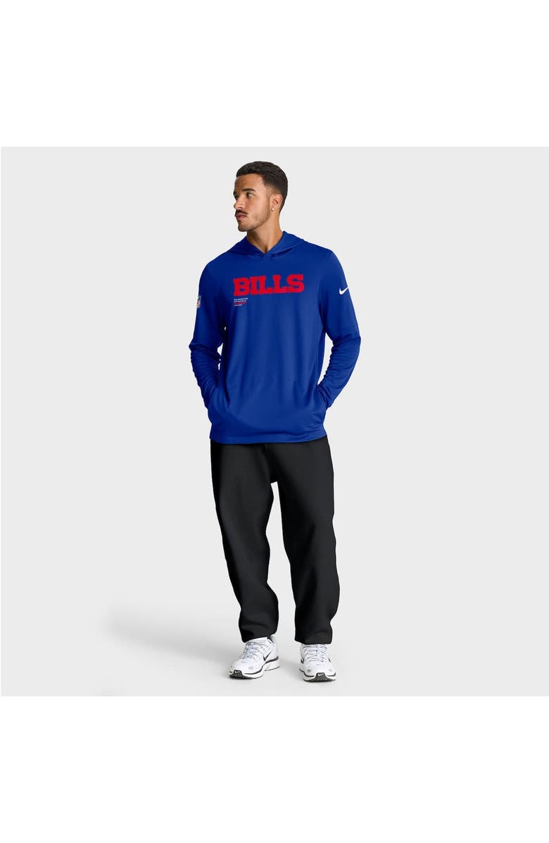 Nike Men's Nike Royal Buffalo Bills Big & Tall Sideline Performance Long Sleeve Hoodie T-Shirt, Alternate, color, Royal