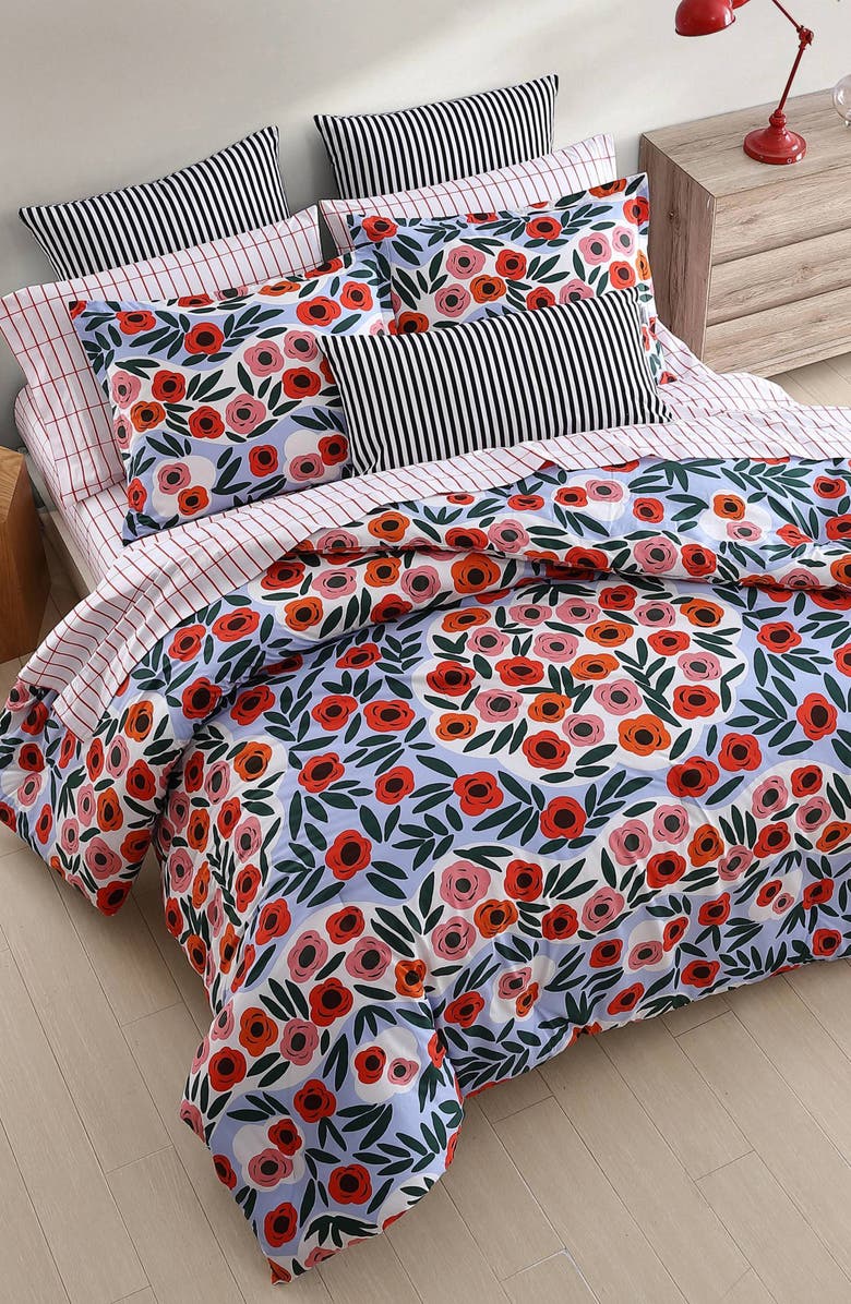 Marimekko Ruukku Comforter & Sham Set, Alternate, color, 