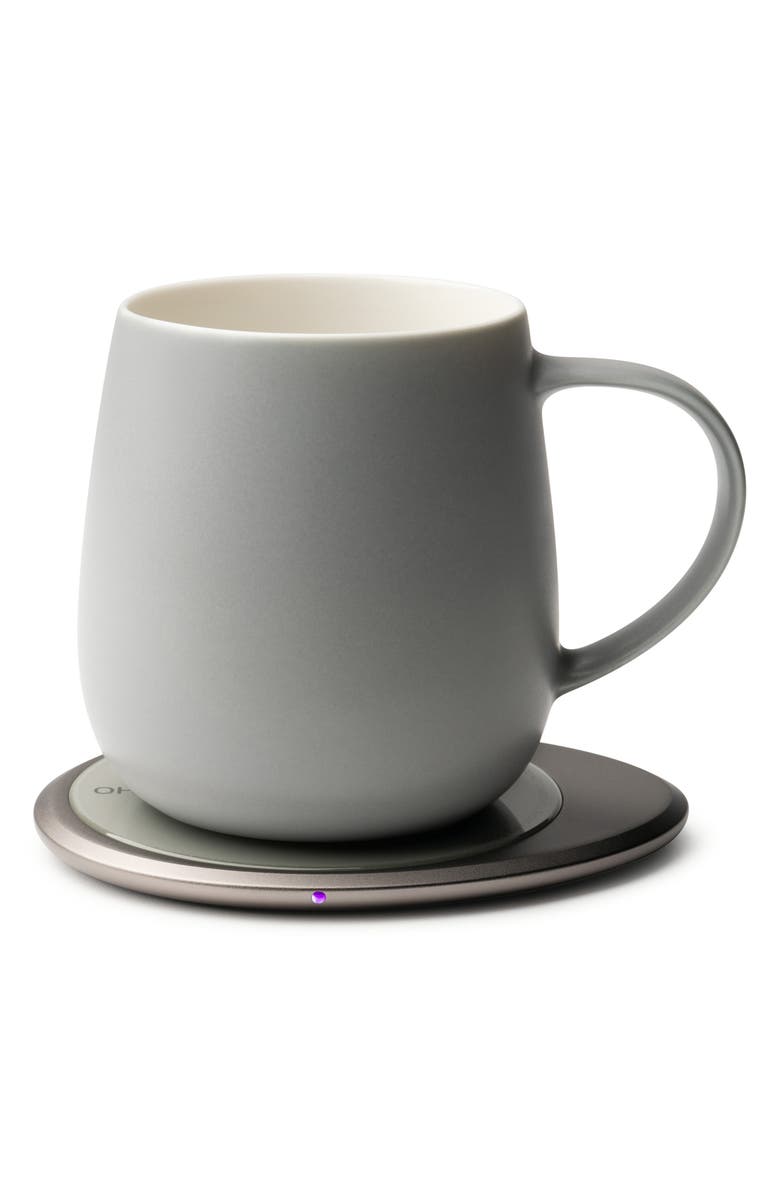 OHOM Ui 3 Mug & Warmer Set, Main, color, Soft Gray
