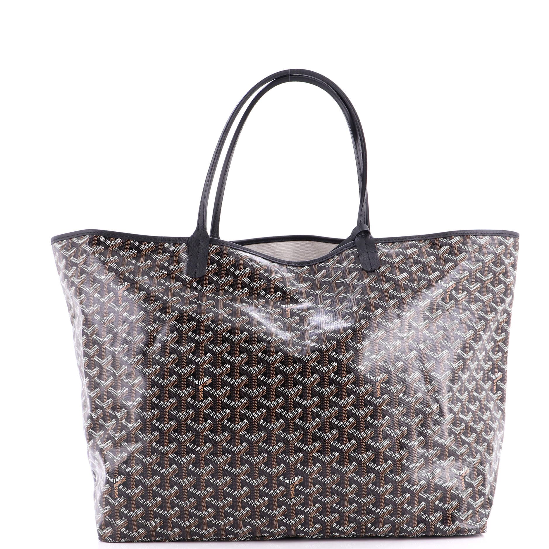 Pre-Owned Goyard Saint Louis Tote Coated Canvas GM, Main, color, Black
