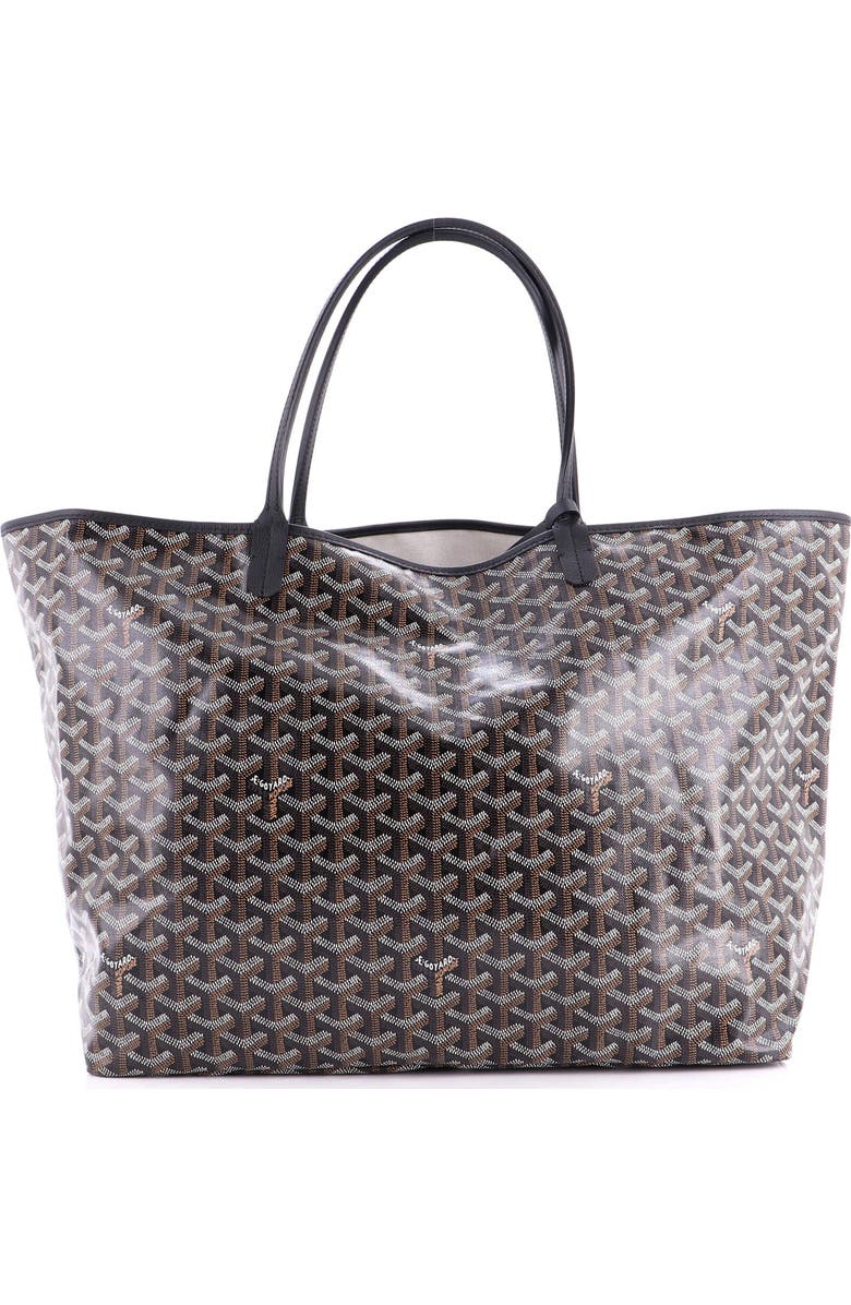Pre-Owned Goyard Saint Louis Tote Coated Canvas GM, Main, color, Black