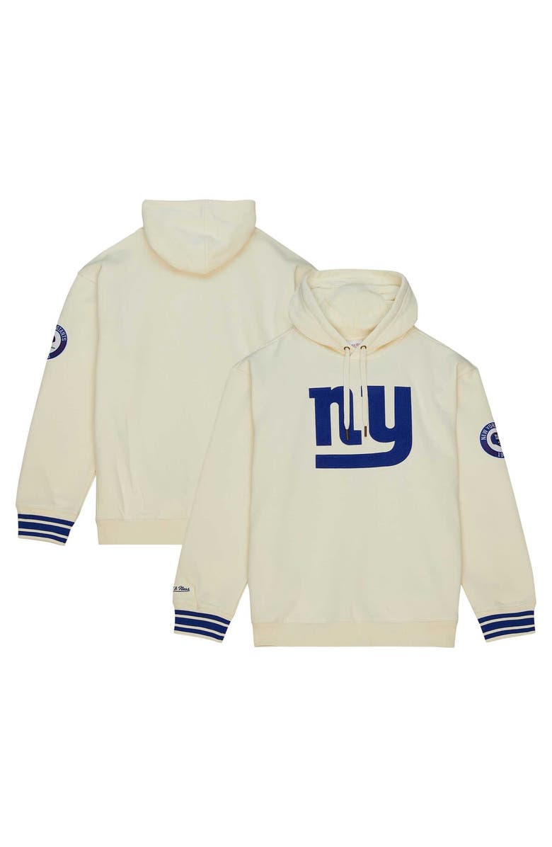 Mitchell & Ness Men's Mitchell & Ness Cream New York Giants Chainstitch Heavyweight Retro Pullover Hoodie, Main, color,