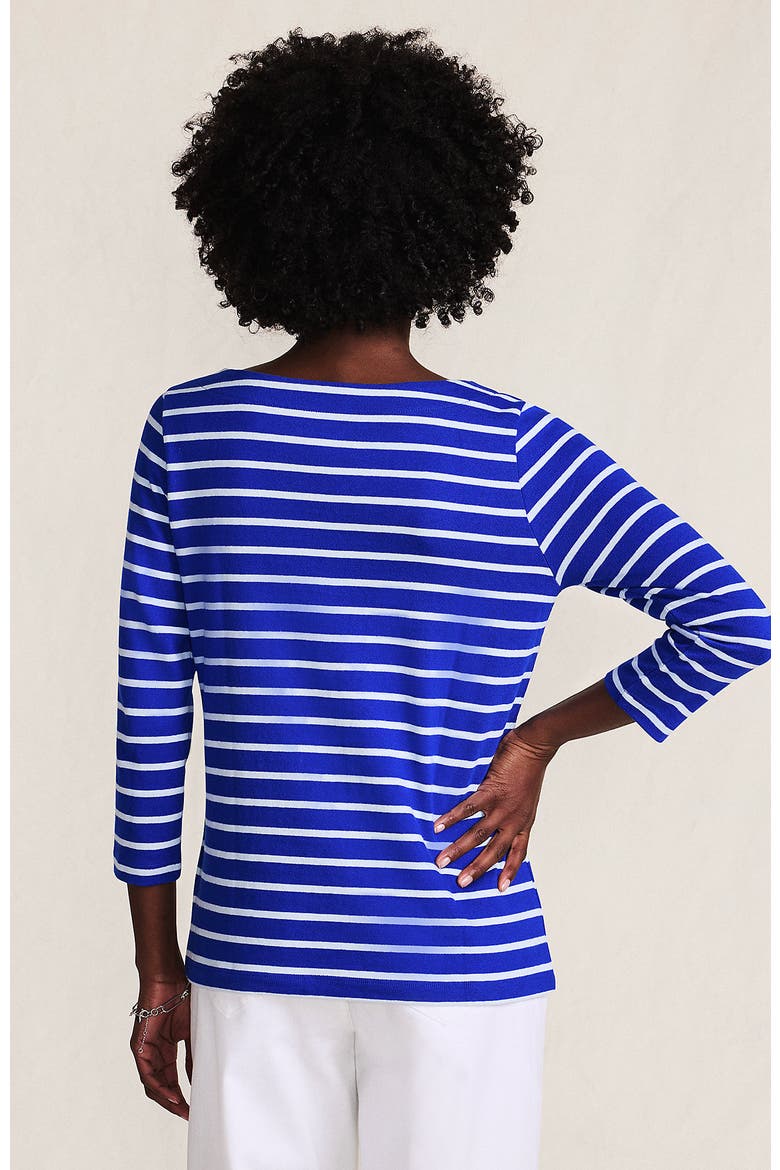 Mariner Jersey Boatneck Top, Alternate, color, Vibrant Lapis Breton Stripe