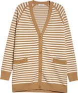 Max Mara Tenore Stripe Long Cardigan