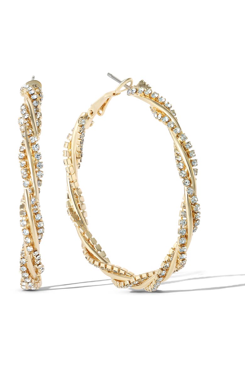 Spiral Hoop Gold-Tone Twisted Earrings, Main, color, Gold
