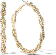 Jessica Simpson Spiral Hoop Gold-Tone Twisted Earrings