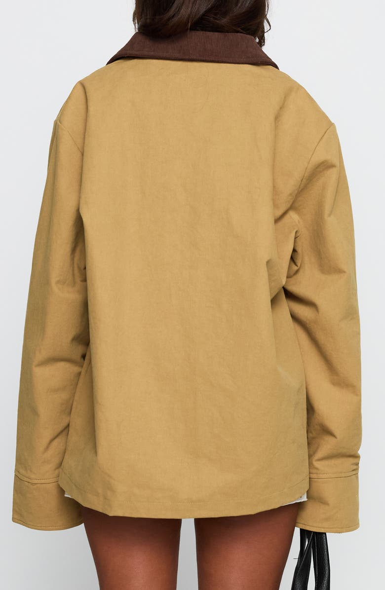 Princess Polly Chesterbrook Cotton Canvas Jacket, Alternate, color, Brown