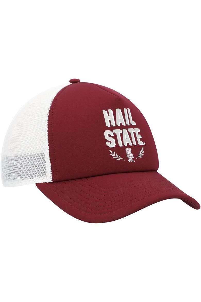 Men's adidas Maroon Mississippi State Bulldogs Phrase Foam Front Trucker Adjustable Hat, Alternate, color, Maroon
