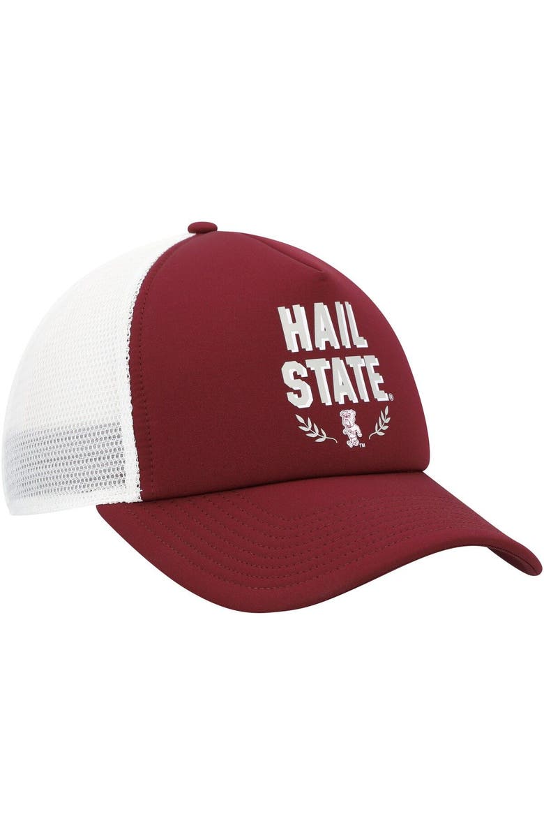 adidas Men's adidas Maroon Mississippi State Bulldogs Phrase Foam Front Trucker Adjustable Hat, Alternate, color, Maroon