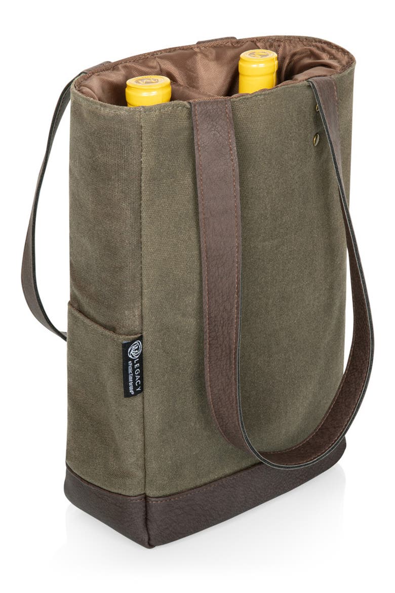 2 Bottle Insulated Wine Cooler Bag, Alternate, color, GREEN