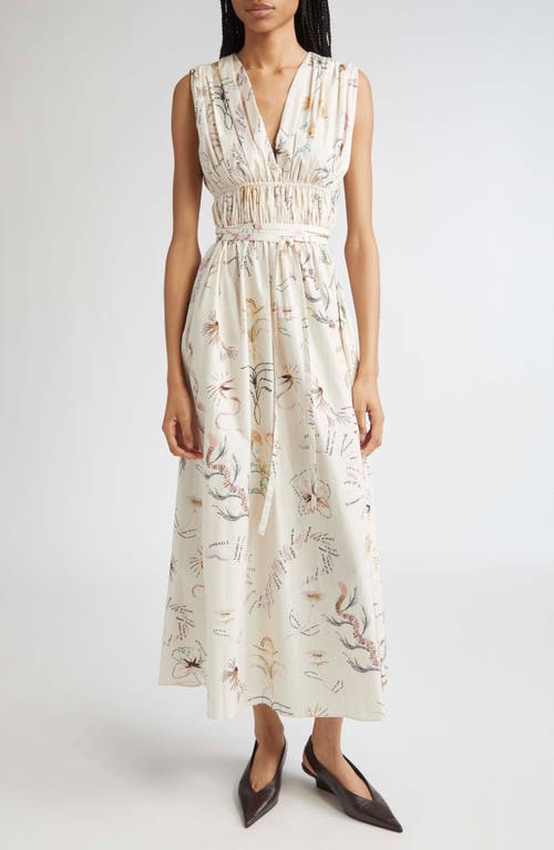 Altuzarra Fie Figurative Tattoo Print Midi Dress in Ivory Tattoo Allover  product