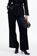 Madewell Superwide Leg Trousers in Stretch Satin