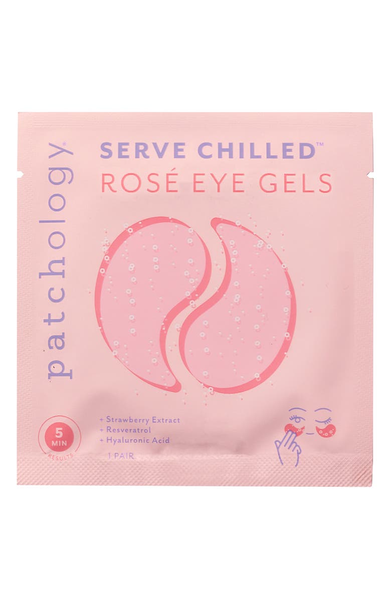 Patchology Serve Chilled Rosé Eye Gels, Main, color,