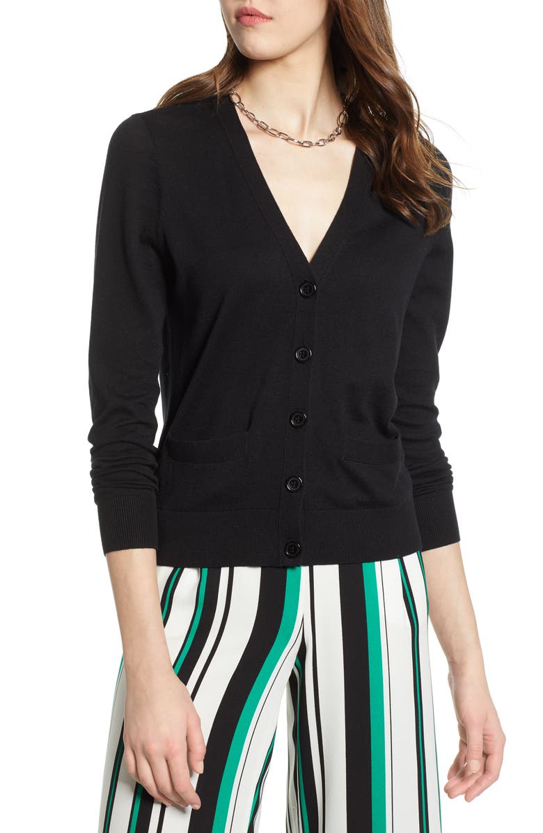 Halogen<sup>®</sup> V-Neck Cardigan, Main, color, 