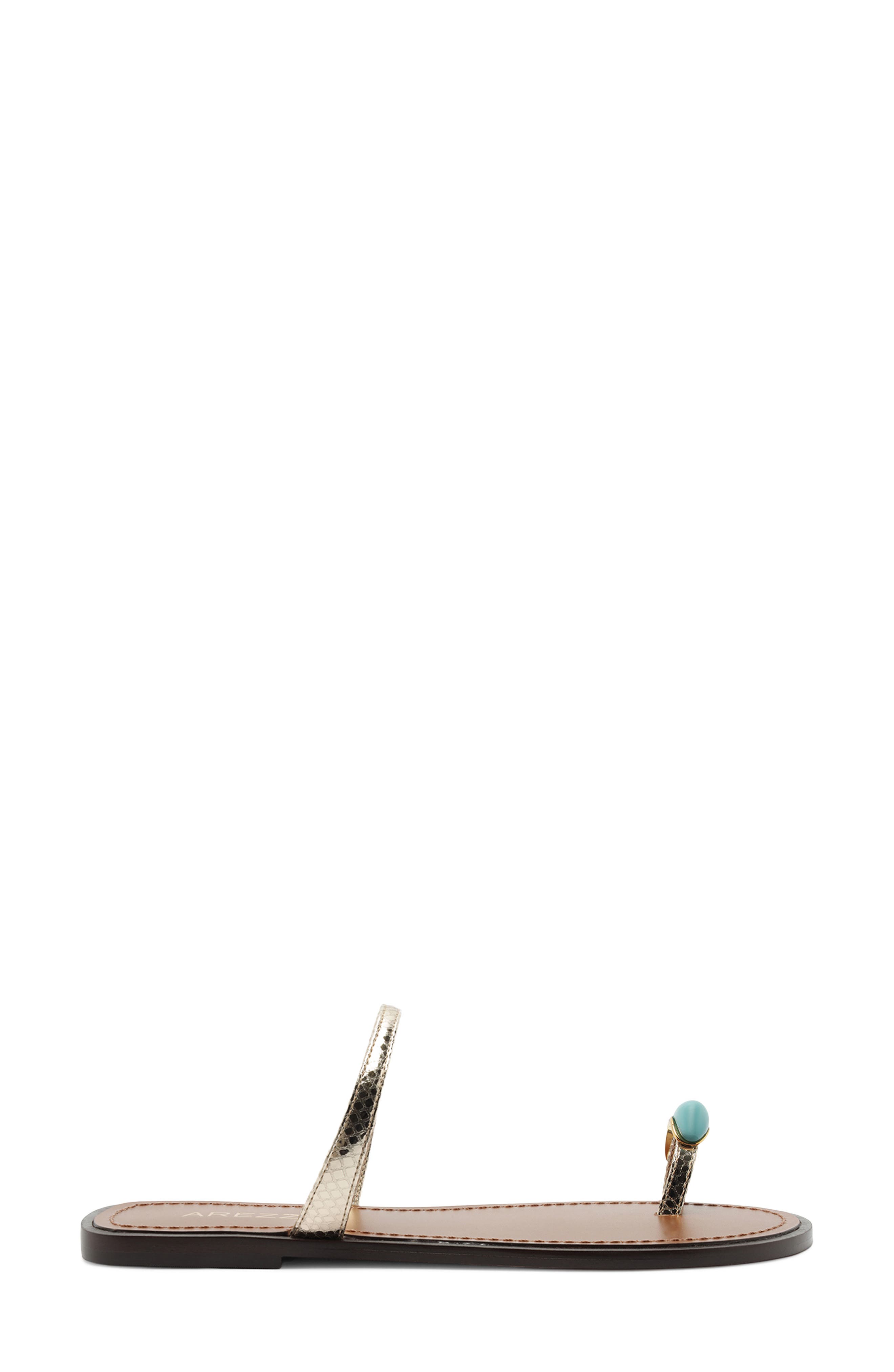 Arezzo Sophie Slide Sandal, Alternate, color, Platino