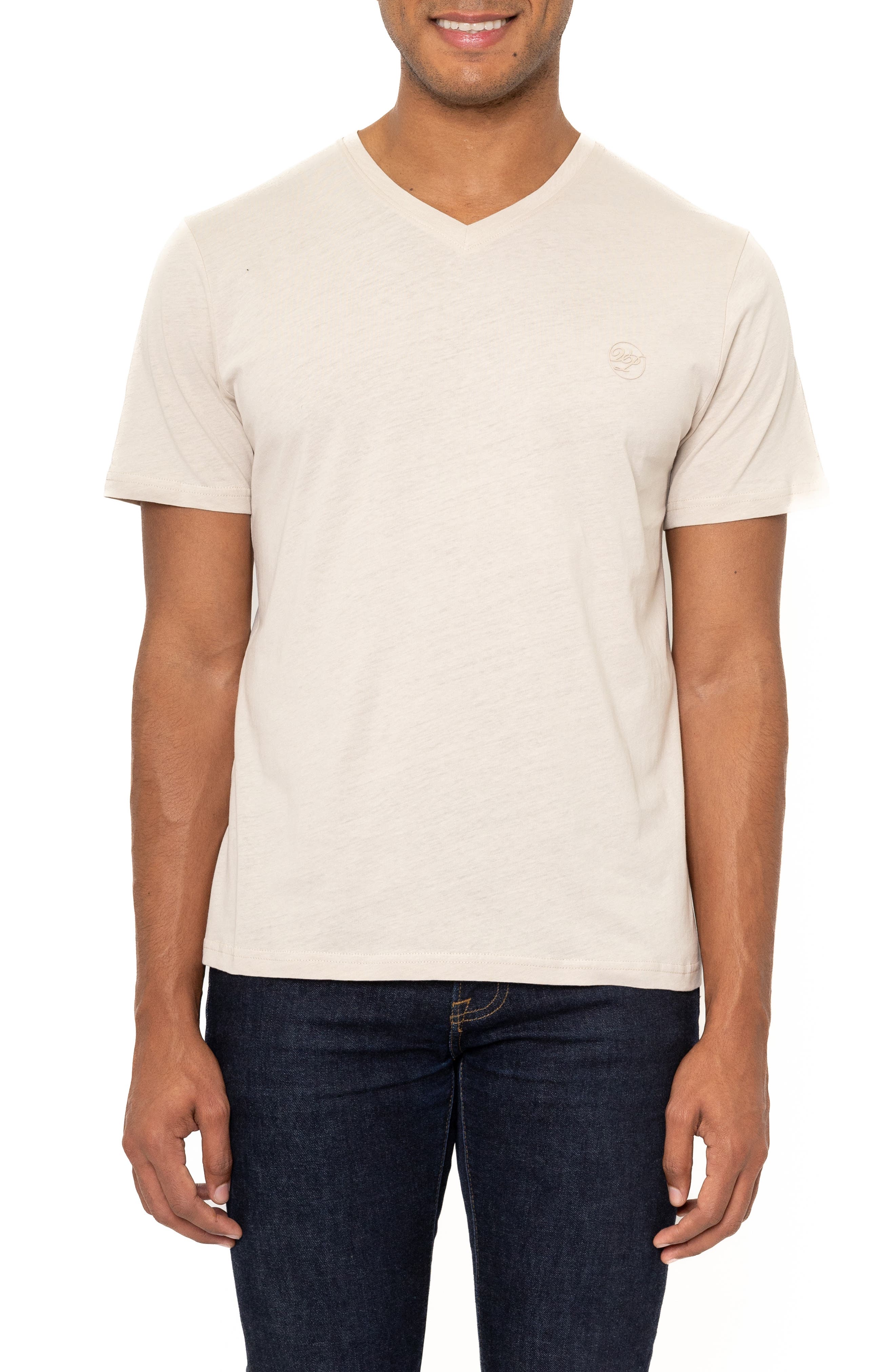 VELLAPAIS Montpellier V-Neck Cotton T-Shirt