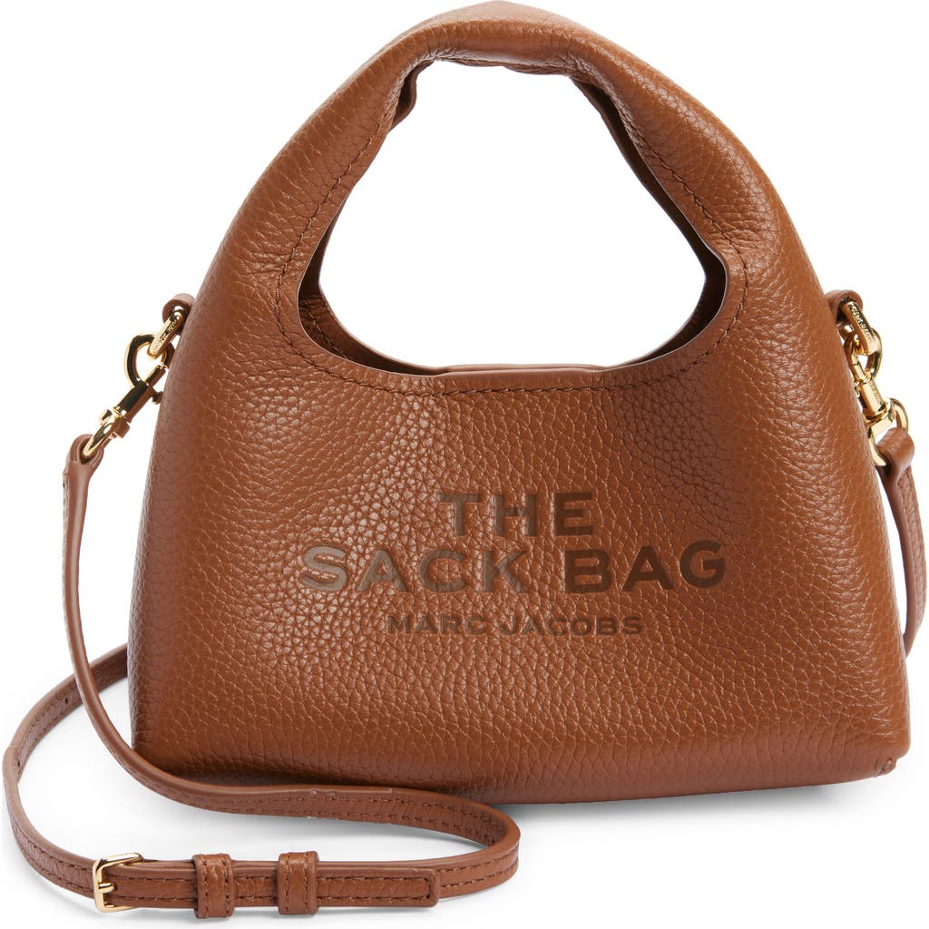 Marc Jacobs Borsa A Mano The Micro Crossbody Sack Argan Oil In Brown