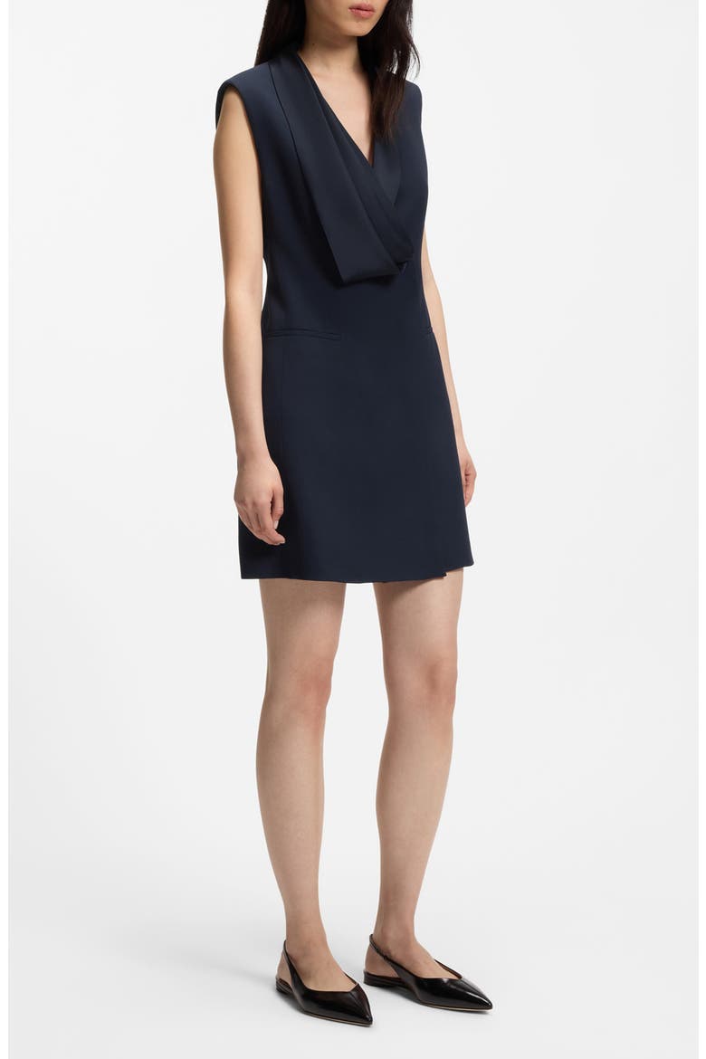 Danjanal Sleeveless Tuxedo Minidress, Main, color, SKY CAPTAIN