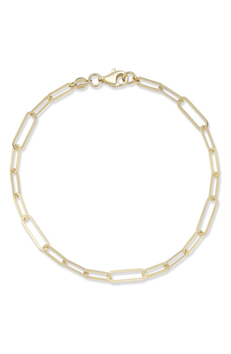 Ember Fine Jewelry <p>14K Gold Paperclip Bracelet</p>, Main, color, Gold