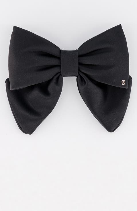 Silk bow barette
