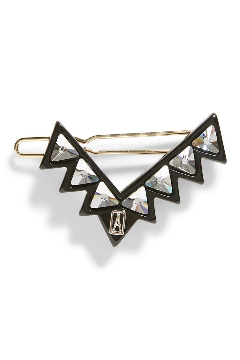 Rocks Side Barrette, Main, color, BLACK