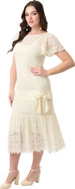 Unique Vintage 1920s Flutter Sleeve Flapper