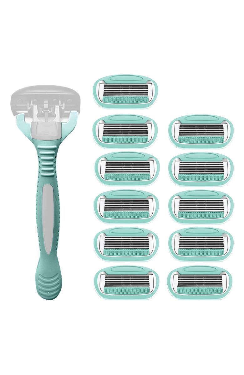 VIVITAR 6 Blade Razor with 12 Reloadable Razor, Main, color, 