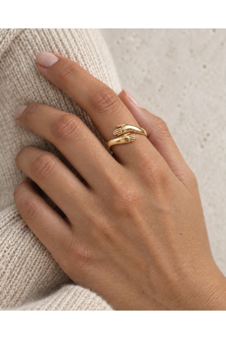 Hug Ring In 14K Gold, Alternate, color, Gold