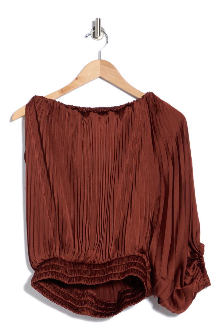 Mara One-Shoulder Top, Alternate, color, RUST
