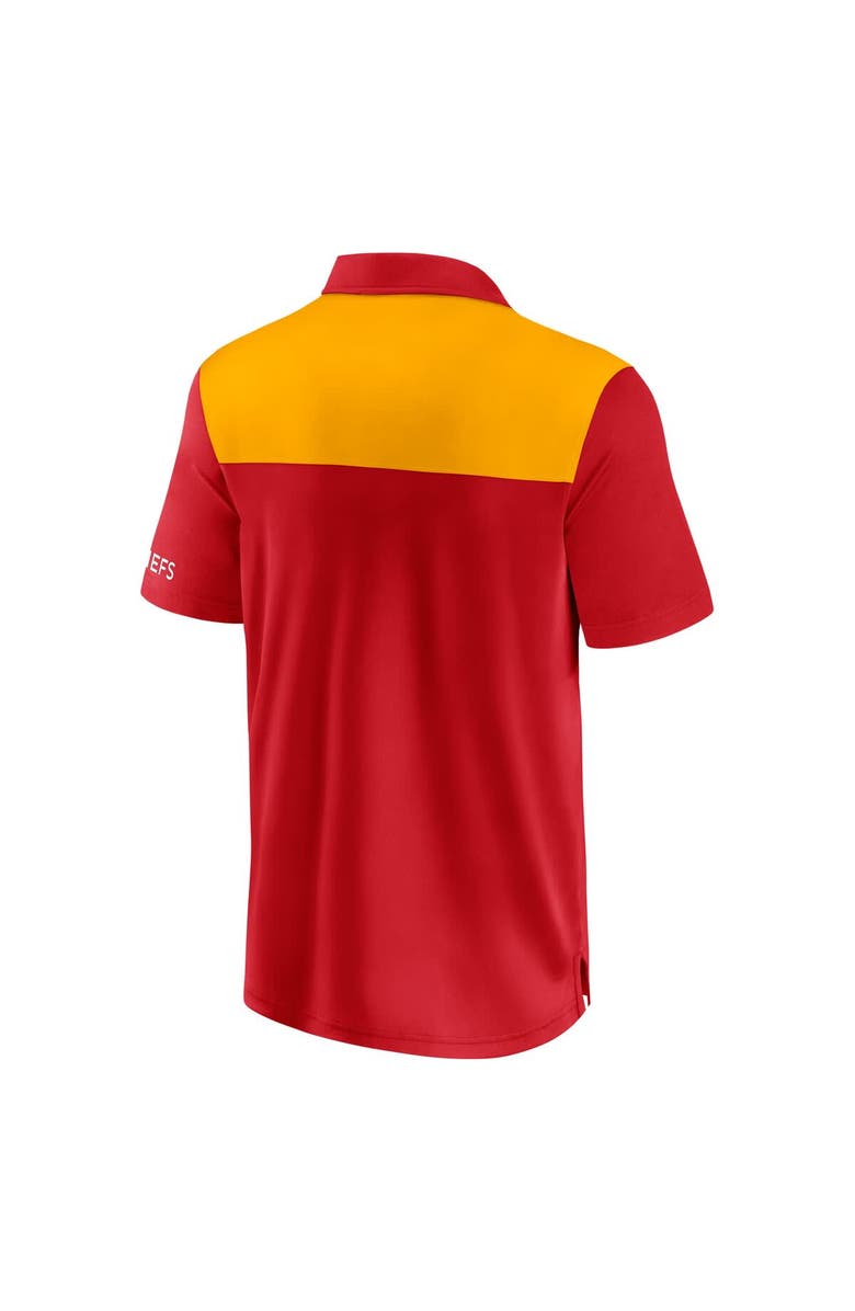 FANATICS Men's Fanatics Red/Gold Kansas City Chiefs Colorblock Polo, Alternate, color,