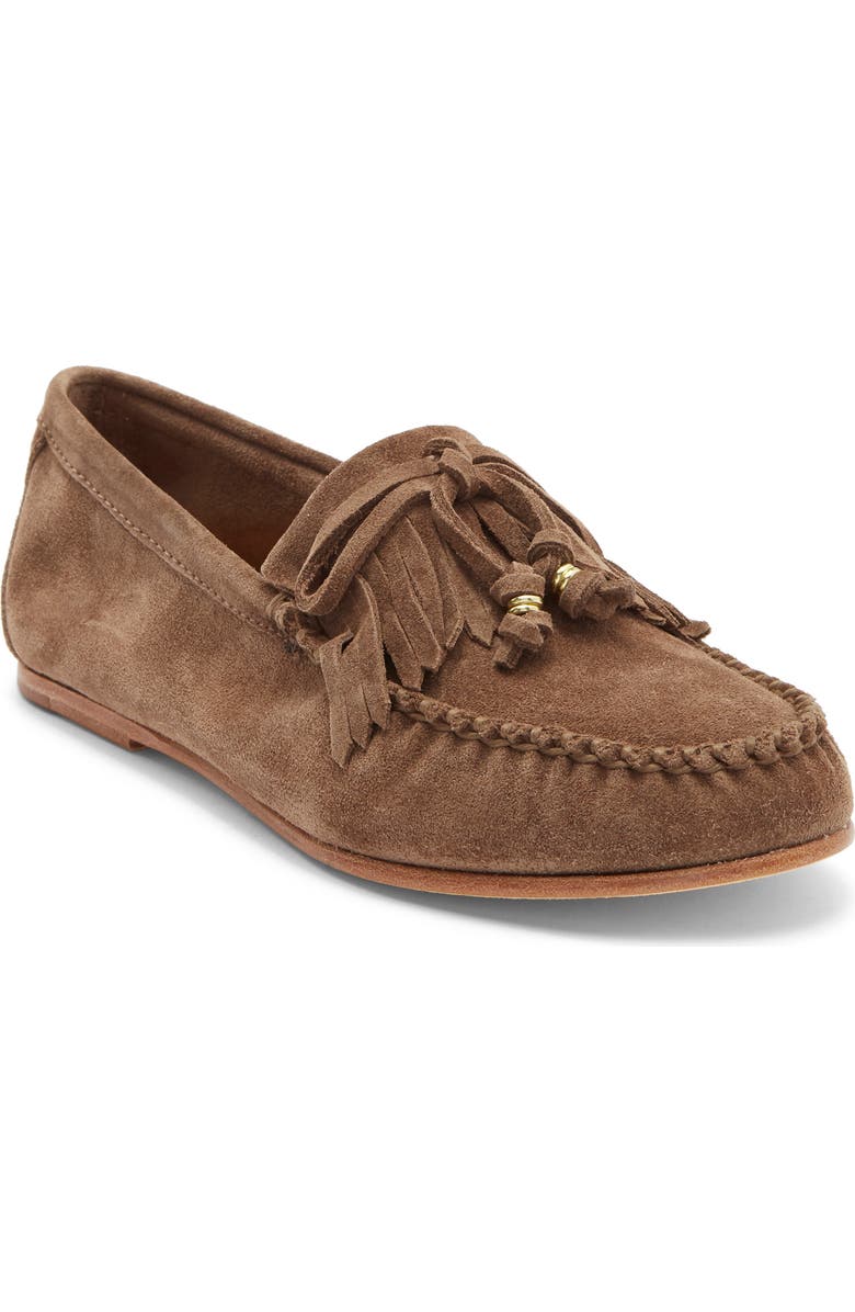 Freda Salvador Celeste Driving Loafer, Main, color, Sesame Suede