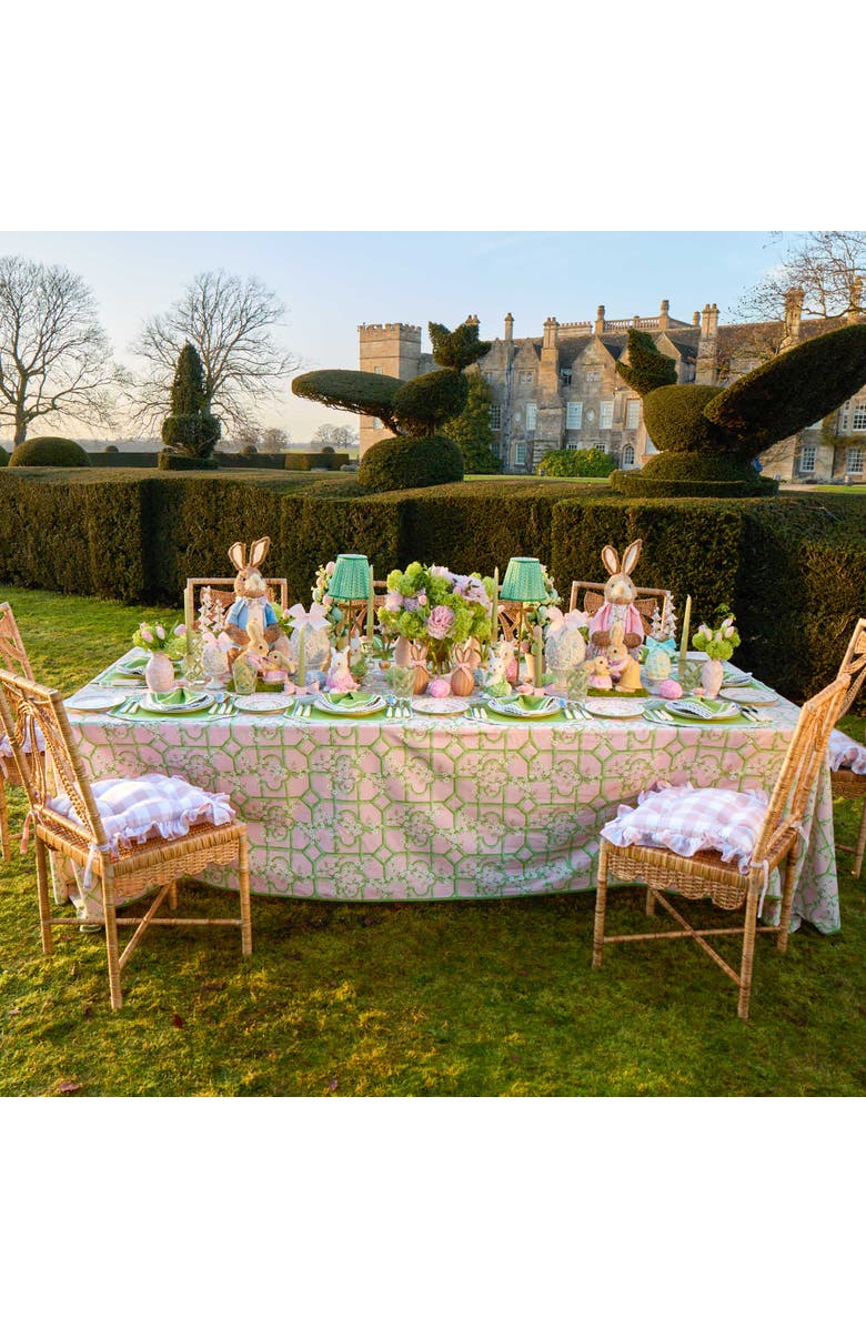 Mrs. Alice Pink Gingham Ruffle Seat Pad Cushion, Alternate, color, Pink