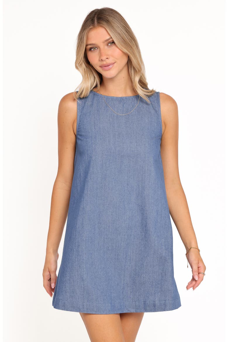 Nicklin Shift Minidress, Alternate, color, DENIM