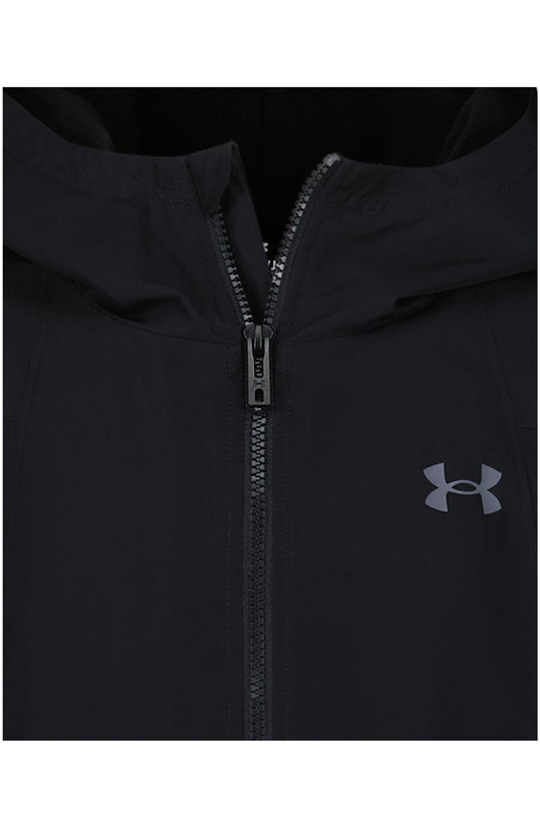 Under Armour Kids' Manataug Windbreaker Jacket, Alternate, color, Black
