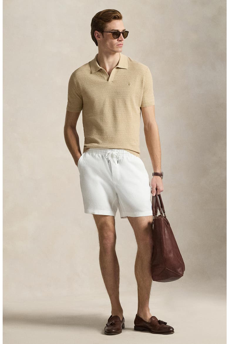 Prepster Linen Shorts, Alternate, color, WHITE