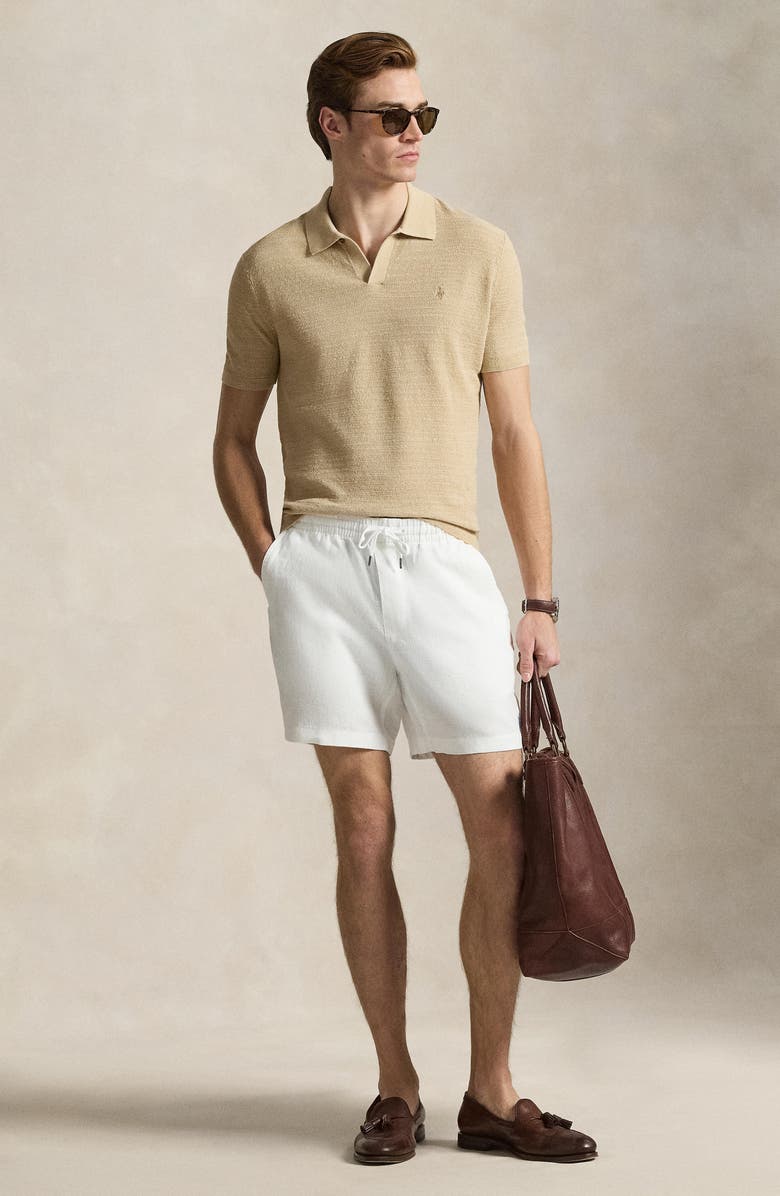 Polo Ralph Lauren Prepster Linen Shorts, Alternate, color, White
