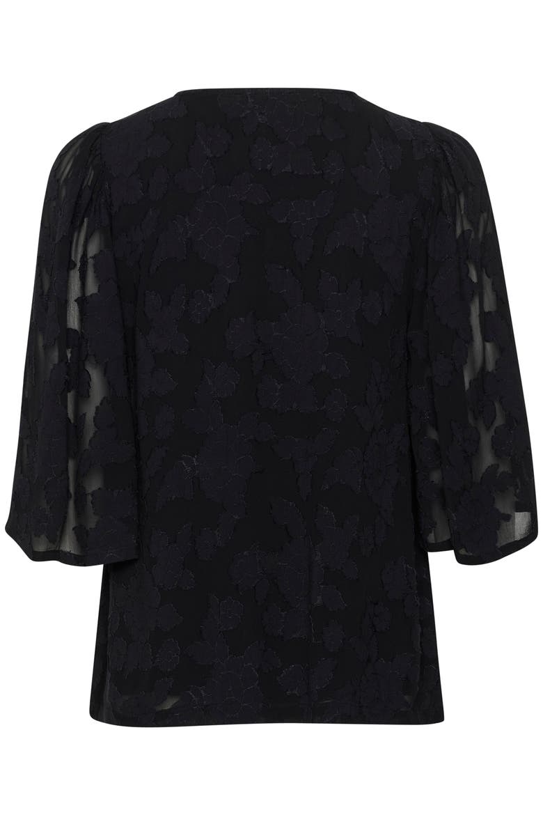 SLFelisia V-neck Half Sleeve Blouse, Alternate, color, Black