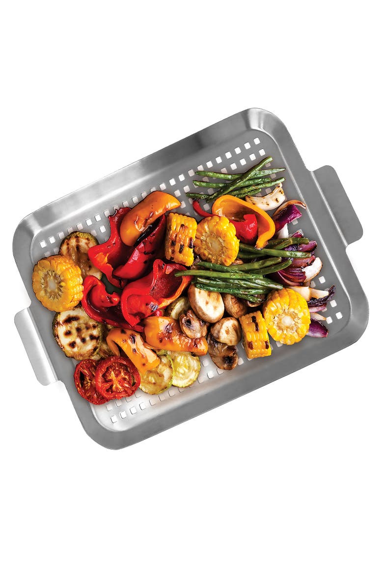 Stainless Steel Grid Grill, Alternate, color, Silver