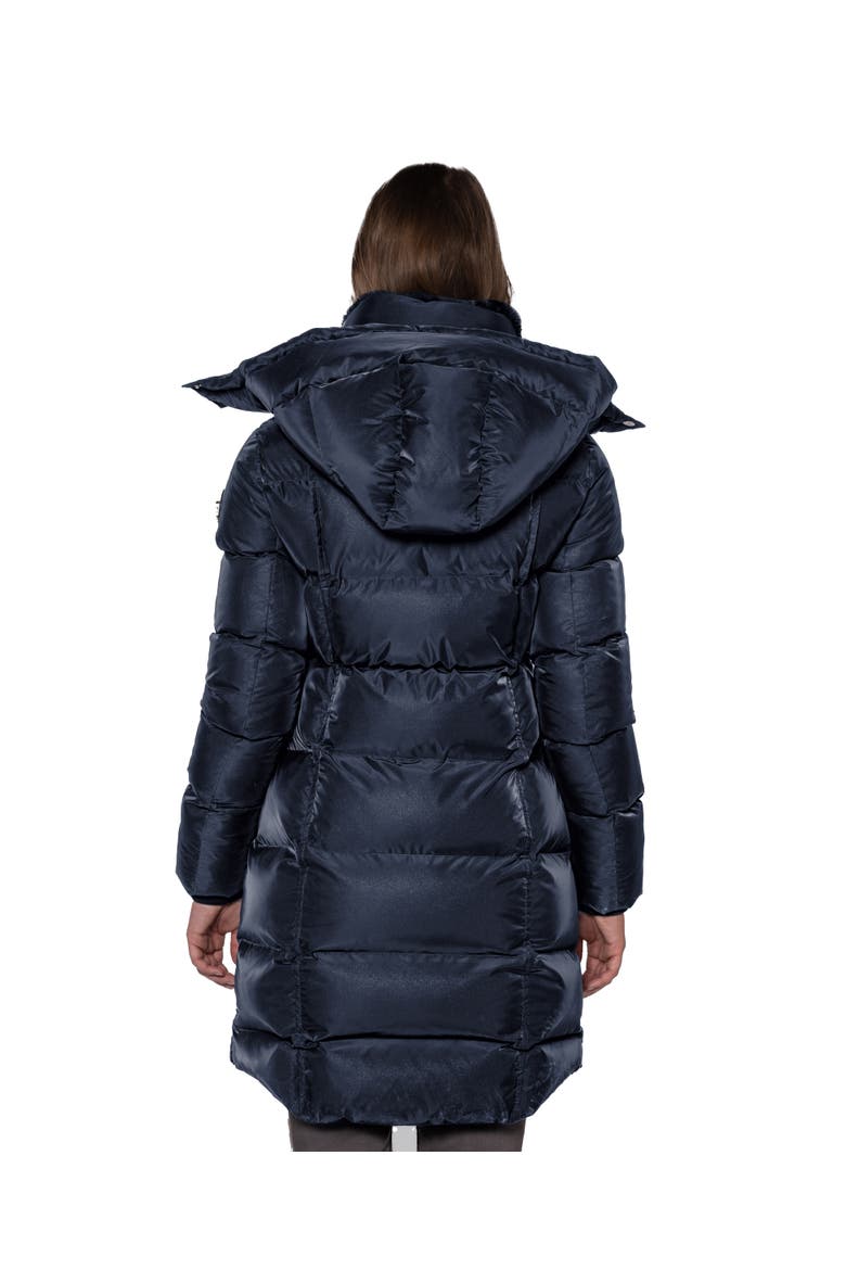 Women's Penguin Long Length Quilted Coat, Alternate, color, BLUE DIAMOND