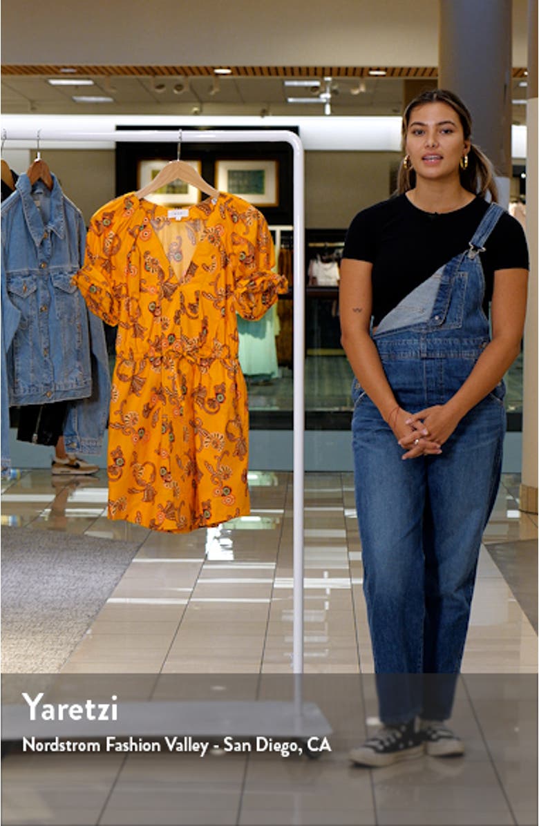 Mia Floral Print Cotton Minidress, sales video thumbnail