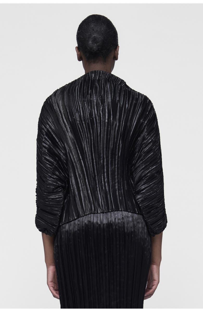 Leem Plisse Batwing Top, Alternate, color, Black