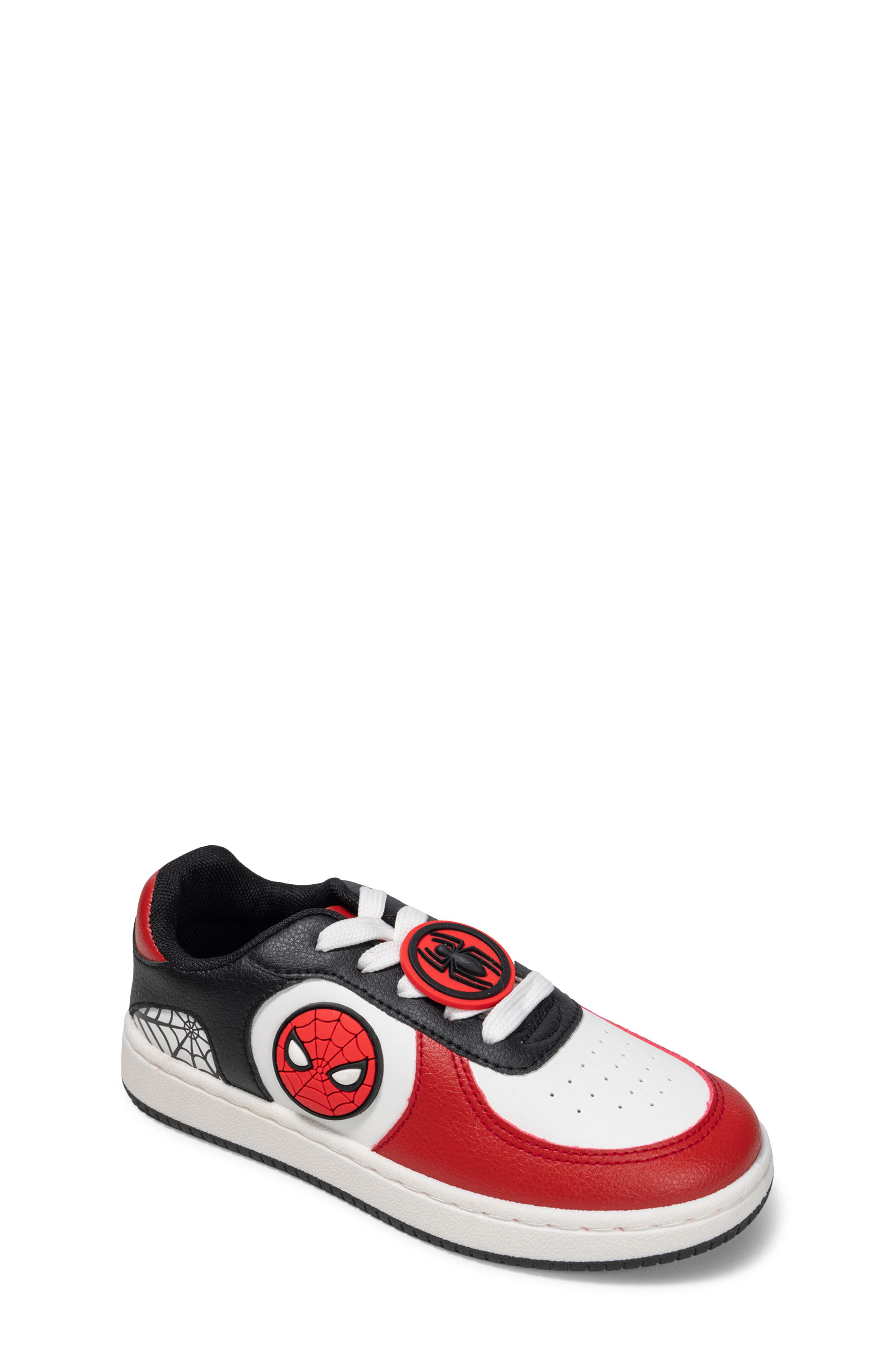 Kids' Spider-Man Court Sneaker, Main, color, RED/ WHITE