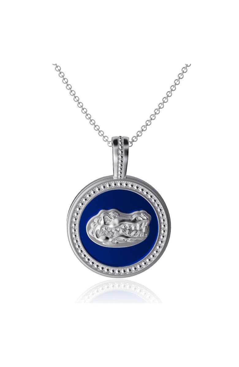 DAYNA DESIGNS Women's Dayna Designs Florida Gators Enamel Silver Coin Necklace, Main, color, Silver