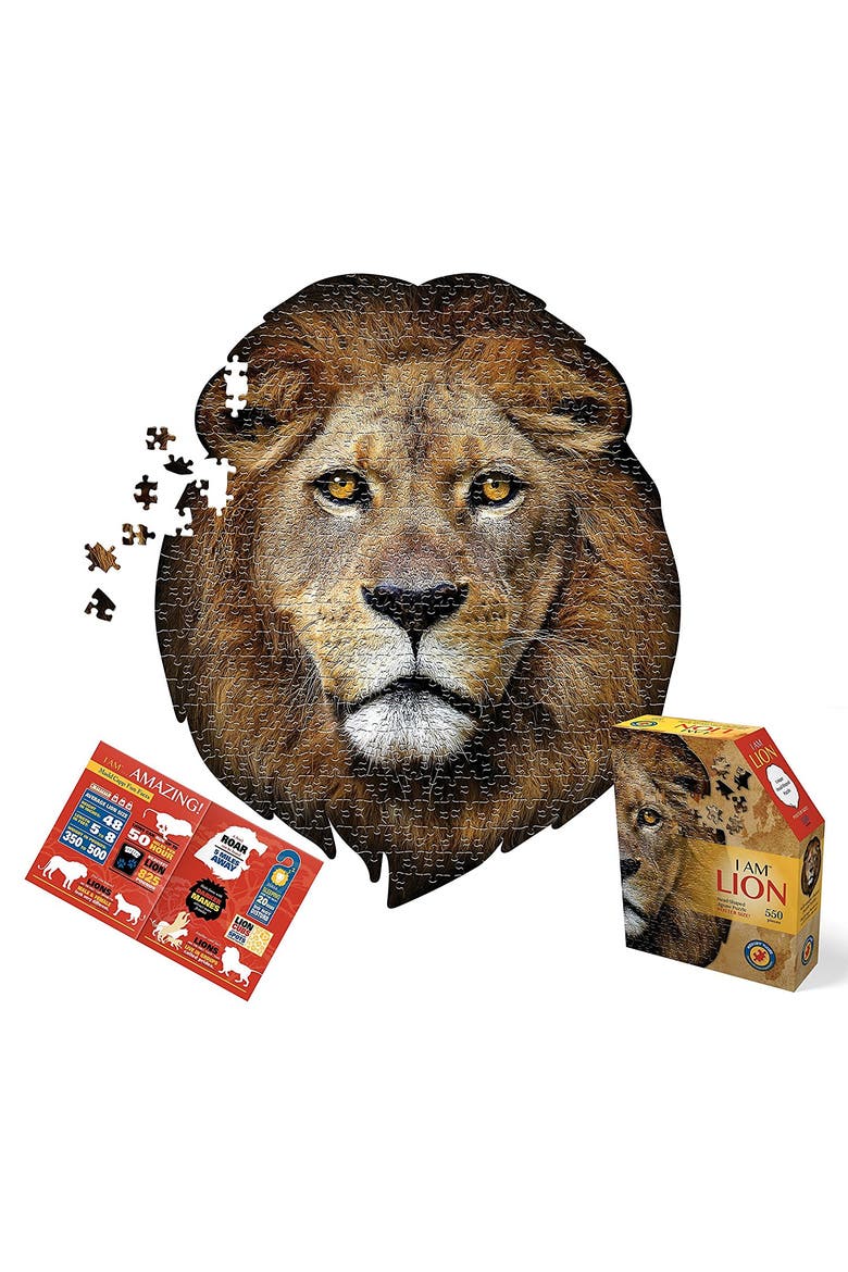 I Am Lion 550 Pieces Animal Shaped Jigsaw Puzzle, Alternate, color, Multicolored