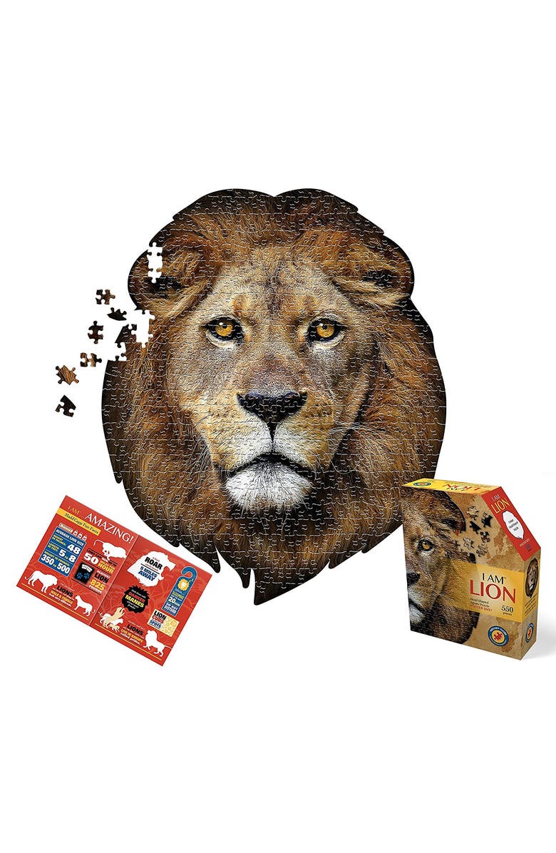 Madd Capp I Am Lion 550 Pieces Animal Shaped Jigsaw Puzzle, Main, color, Multicolored