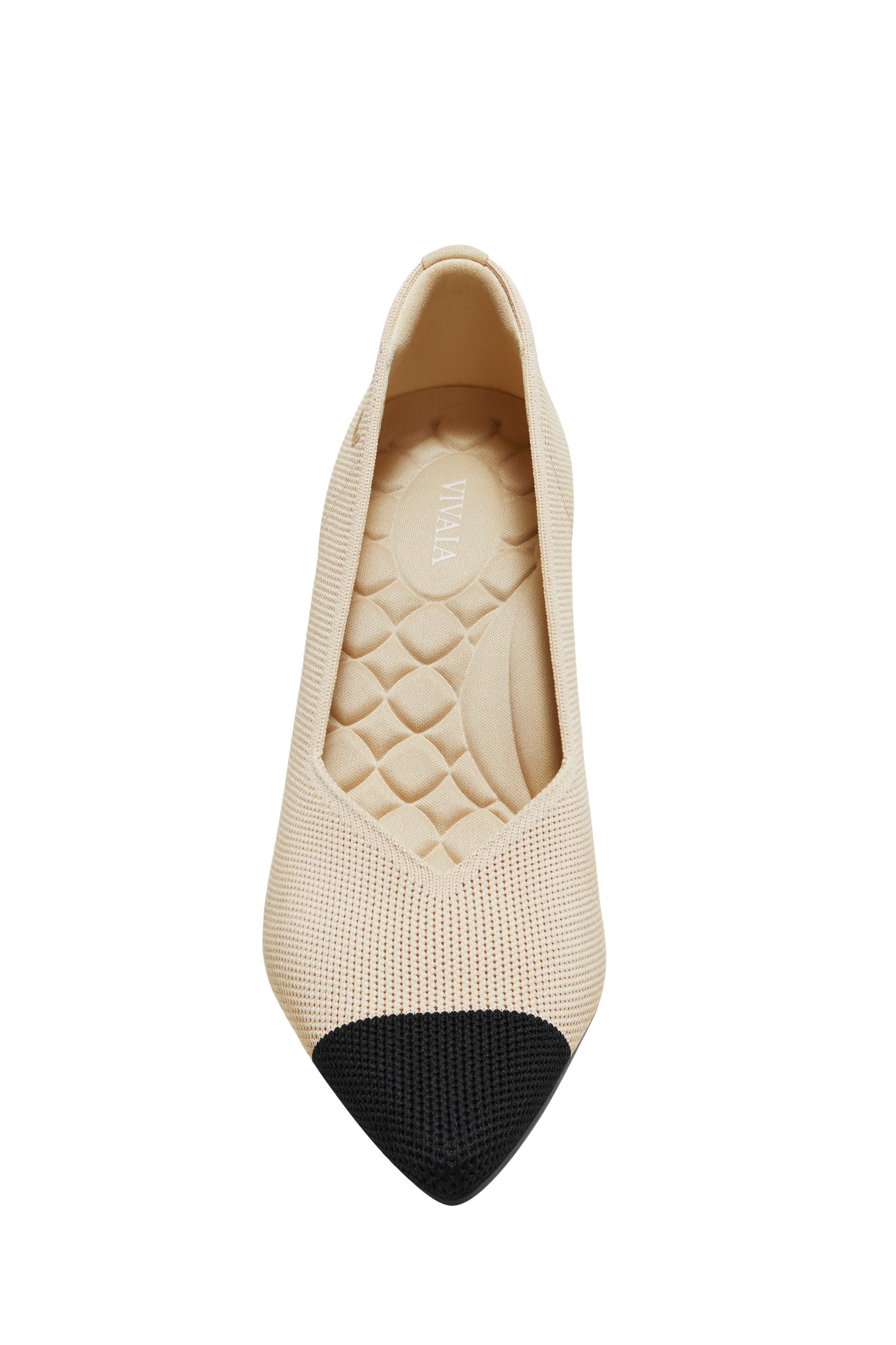 Anna Pointed Toe Mid Heels, Alternate, color, Cream Ivory/Black