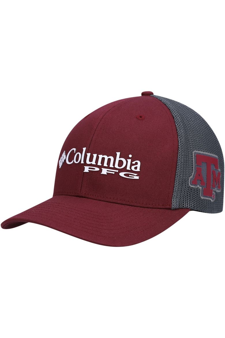 Men's Columbia Maroon Texas A&M Aggies PFG Snapback Adjustable Hat, Main, color, Maroon