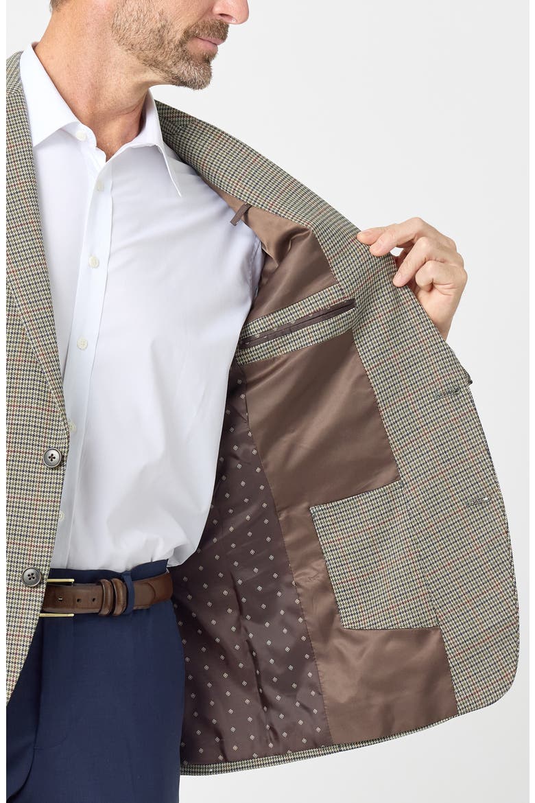 Houndstooth Sport Coat, Alternate, color, OLIVE/ NAVY